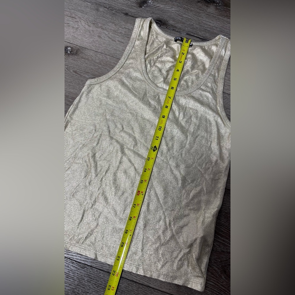Zara Cream Ribbed Tank Top - Picture 10 of 10